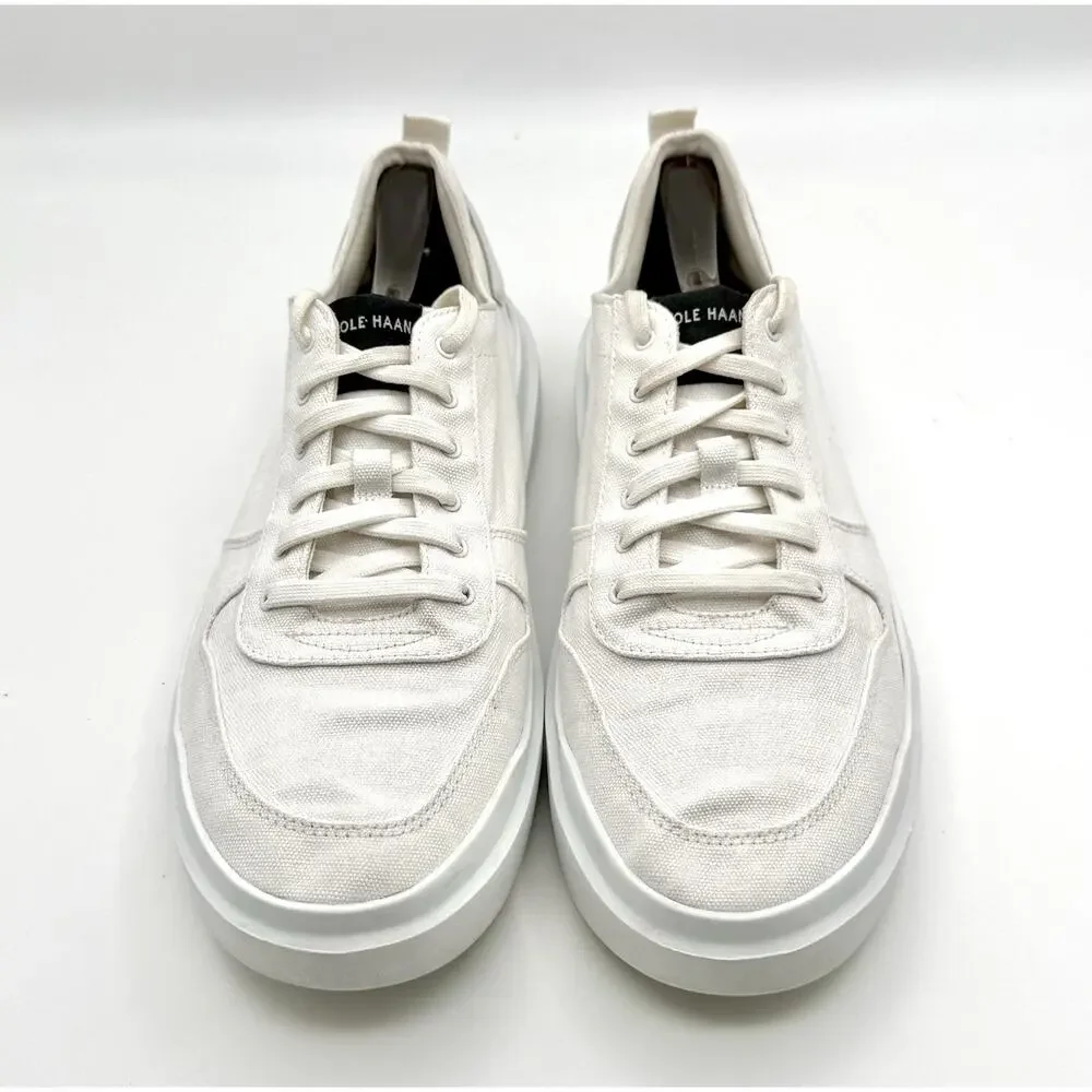 Cole Haan Women's Size 11B White Canvas Grand 360 Low Top Comfort Sneakers